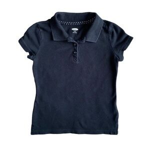 3/$15 Old Navy Black Short Sleeve Collar Shirt Size S (6-7)